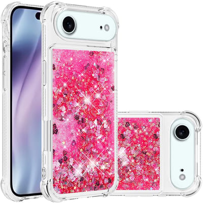 Coverup Hoesje - Geschikt voor iPhone Air Hoesje - Coverup Liquid Glitter Back Cover - Pink