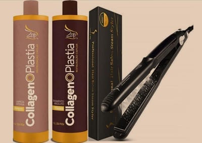 Kit Collageno Plastia Zap Professional keratine en haar verzorging + Stoom Stijltang 235ºC nu met GRATIS Accessoires