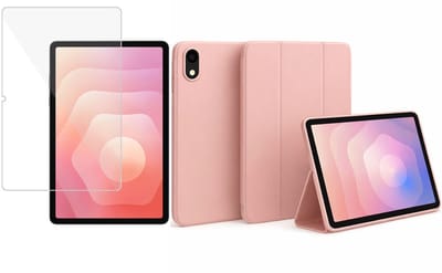 ChiGuard Hoesje & Screenprotector geschikt voor Samsung Galaxy Tab S11 Hoesje – Gehard Glas - Shock Proof Hoesje – Smart Cover - Rose