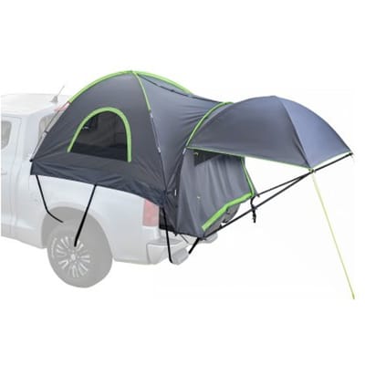 VEVOR Truck Tent Kampeertent Zonnescherm voor 2439-2499 mm vrachtwagenbedden, waterdichte vrachtwagentent met uitschuifbare luifel, regenhoes en opbergtas, zonnescherm voor kamperen