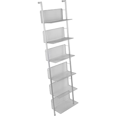 Staande Boekenplank 6 Niveaus Modern Metalen Vloer Tijdschriftenrek voor Kranten Studio