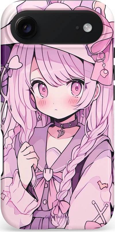 Casetastic hoesje geschikt voor Apple iPhone Air - MagSafe - Dubbellaagse bescherming - Manga Magie - Fashion Case - Lichtroze Lila Wit