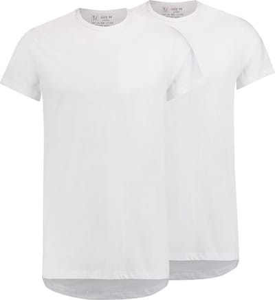 RJ Everyday Rotterdam 2-Pack Heren Ronde Hals T-Shirt Wit S