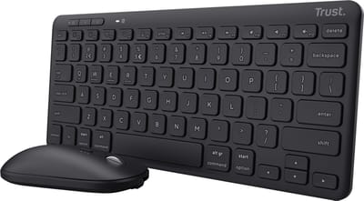 Trust Lyra toetsenbord Inclusief muis RF-draadloos + Bluetooth QWERTY Italiaans Zwart