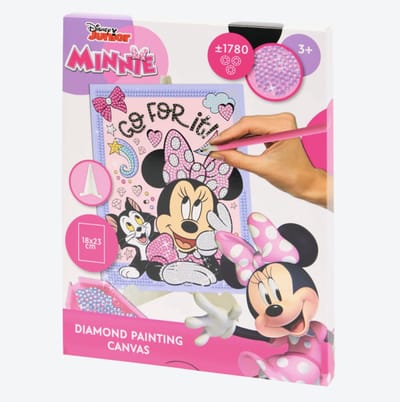 Minnie Mouse Diamond Painting - Vanaf 3 Jaar - Knutselen & Creatief Spelen - Hoge Kwaliteit - Circa 1780 Steentjes - 18 x 23 CM - Luxe Diamond Painting Canvas van Mickey & Minnie Mouse Disney