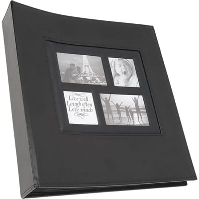 600 Zakken Fotoalbum 6 Inch Makkelijk Schoon te Maken PU Leer Fotoalbum Plakboek voor Foto-opslag zwart