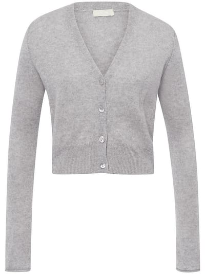 Vest en 100% kasjmier Van Peter Hahn grijs