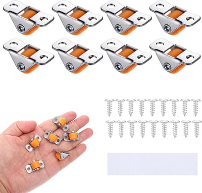 8 Stuks 13mm Meubelwielen - Geschikt voor Kleine Meubels en Apparaten - Mini Wielen met Lijm en Schroeven voor DIY Projecten en Vervangingen (Bruin)