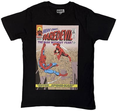 Marvel Daredevil - Daredevil Enter SpiderMan Heren Tshirt - S - Zwart