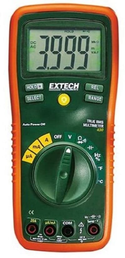 Digitale Multimeter CAT III 600V met True RMS en Temperatuurmeting