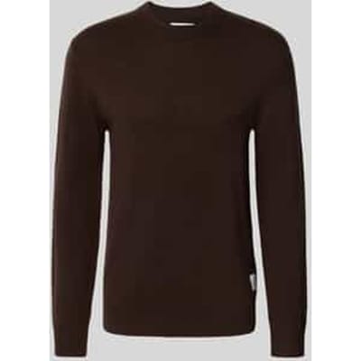 Gebreide pullover van lamswol met ronde hals