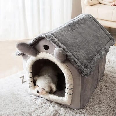 Binnen Warm Hondenhuis Zacht Huisdierbed Tent Huis Hondenhok Kattenbed Met Verwijderbaar Kussen Ideaal Voor Kleine Middelgrote Grote Huisdieren Ind S