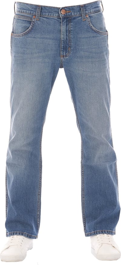 Wrangler Heren Jeans Broeken Jacksville bootcut Fit Blauw Volwassenen Denim Jeansbroek