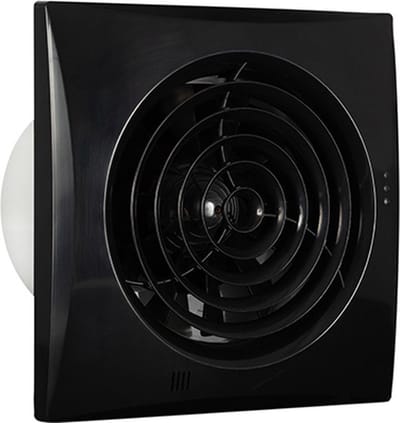 Badkamer-/ toiletventilator Silencio 125 TH zwart