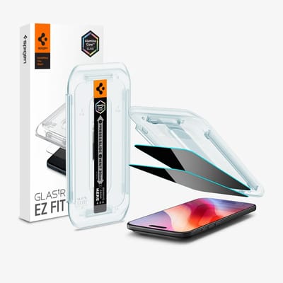 Spigen Privacy Glass Geschikt voor Apple iPhone Air - EZ Fit GLAS.tR - 9H Tempered Glass Screen Protector - Case Friendly - Gemakkelijke Installatie - 2-Pack