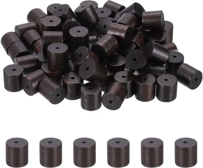 Houten kralen, 12 x 12 mm, kleine houten kralen voor doe-het-zelf armbanden, manchetten, halskettingen, sieraden maken, zwart bruin