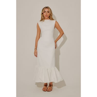 Odd Muse Sleeveless Midi Dress White Maat: S | Midi Jurken Outlet | Dames | Wit