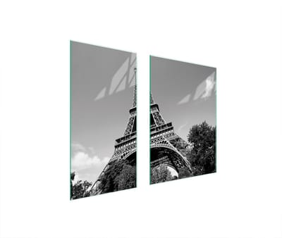 TMK ArtDeko Serie - Snijplank van gehard glas - 75x52 cm - Veilig en Veelzijdig - Parys