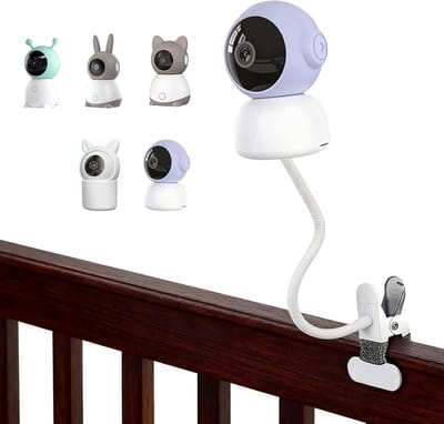 Babyfoonhouder - Babycam houder - Baby in de gaten houden - Boorvrije klem - 80 cm arm - Zwart