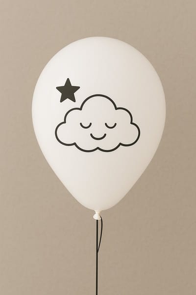Ballon - Wolkje met Ster - Baby - Kind - Uitvaart - Het herdenken van een sterfdag - Afscheid & Troost- AF-SVB710