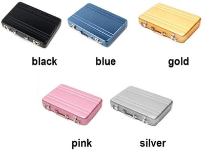Dailygoods- Visitekaarthouder Aluminium - Lichtgewicht - Elegant - Voor 30 kaarten - Compact - Duurzaam ontwerp - 9,6 cm x 6,5 cm x 1,6 cm - Kaarthouder
