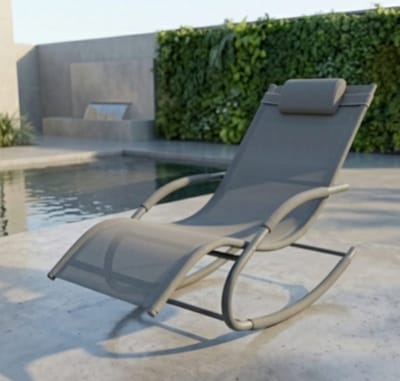 Zonneligstoel 2 Personen 150x63x87 cm - 150x63x87 cm - Grijs - Medahomestore