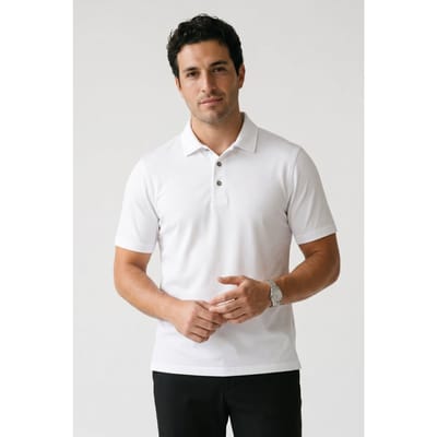 Brooks Brothers White Cotton Polo Shirt White Maat: L | Poloshirts Outlet | Heren | Wit