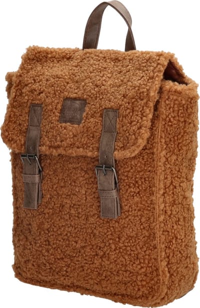 Beagles Navarra Rugzak Dames - Dagrugzak met verstelbare schouderband - Tas van Nylon en Polyester - Bruin