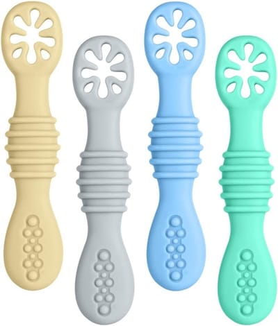Training Lepels voor Baby's en Kinderen - Ideaal voor Tandjes en Eten - Aanbevolen door Voedingsdeskundigen (Kleur 5)