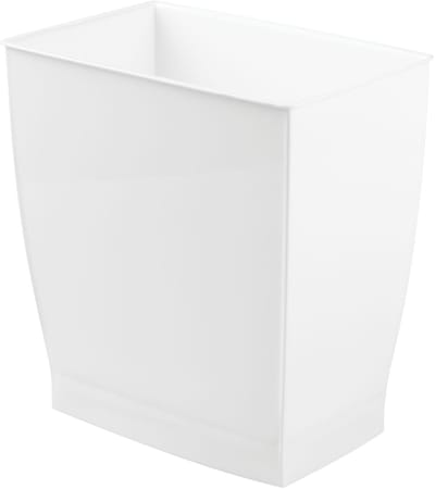 Unyqoos® Stijlvolle en Functionele Rechthoekige Afvalemmer voor Keuken of Badkamer, Wit Kunststof, 28,4 x 18,9 x 30,3 cm