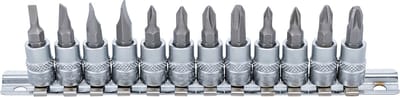 BGS Dopsleutelbitset 1/4 sleuf, kruiskop PH / PZ, 12 delig