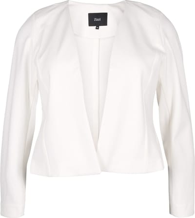 ZIZZI JMADDIE L/S SHORT BLAZER Dames Blazer - Off-white - Maat 44