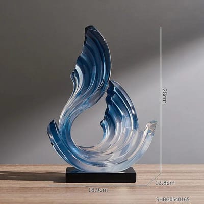 Ornements en résine minimalistes de style nordique, étagères, meubles de télévision, décoration de bureau, art d'intérieur, sculpture, artisanat gray