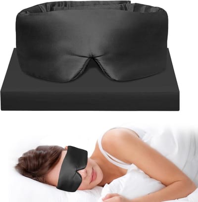 Zijde Slaapmasker 3D Oogmasker met Verstelbare Band, Volledige Donkerte, Ademend en Zacht voor Slaap en Reizen, Unisex, Ideaal voor Ontspanning en Comfort