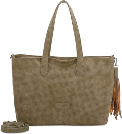 Fritzi aus Preußen Schoudertas Vintage Jordy Shopper Jungle Olijfgroen