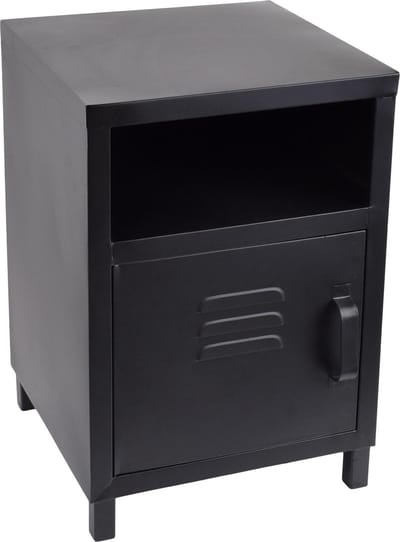 LOFT42 Mira Industrieel Nachtkastje - Metaal - Zwart - 51x35x35