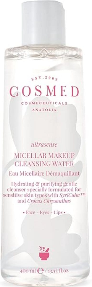 Cosmed Micellair Reinigingswater voor Gevoelige Huid – Alcoholvrij – Met SyriCalm – Verwijdert Make-up Zonder Irritatie – 400 ml