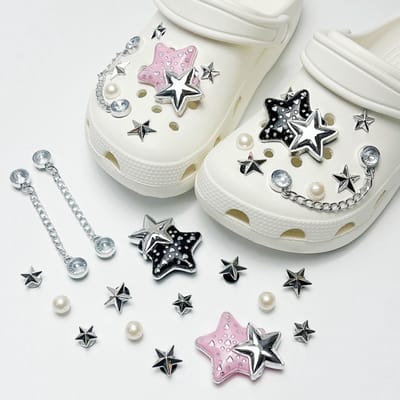 Schoenaccessoires-geschikt voor crocs charms- geschikt voor crocs pins- geschikt voor crocs Accessoires- geschikt voor Crocs Jibbitz-CJ-187 zoete sterren parels