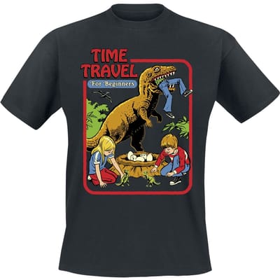 Steven Rhodes - Fun T-shirt - Time Travel - M tot 3XL - voor Mannen - zwart