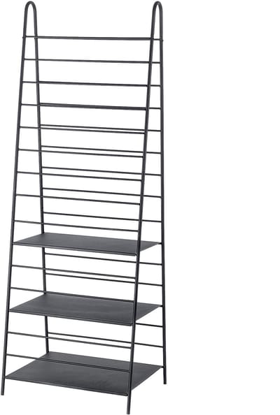 KADAX Trellis ladder, zwart hekwerk, bloemenrek van gepoedercoat staal, plantensteun voor tuin, balkon of terras, decoratieve ladder (hoogte: 172 cm)