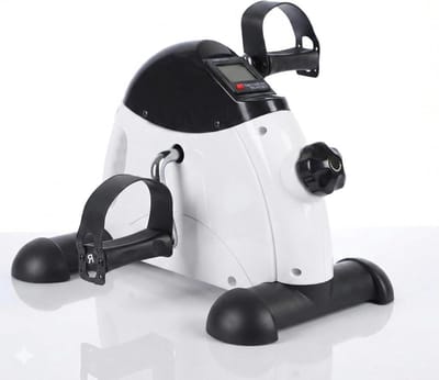 Pedaaltrainer - Arm en been trainer - Thuis sporten - Instelbare weerstand - Compact formaat - Wit