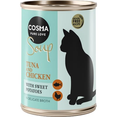Cosma Soup 6 x 100 g - Tonijn & kipfilet met Zoete Aardappel