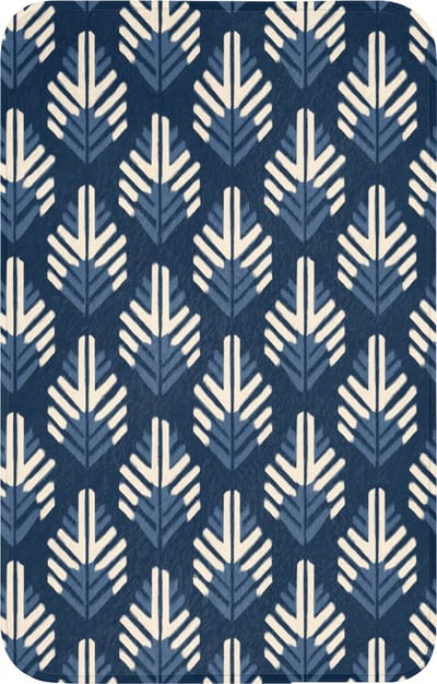 WC mat 50x80 cm - Antislip - Modern - Patroon - Blauw - Toiletmat - Vloermat - Douchemat - Toilet tapijt - Toiletmatten