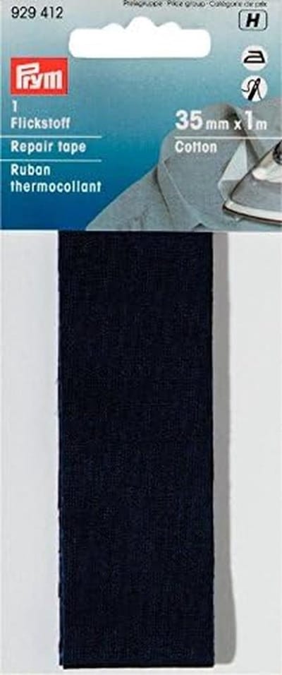 Strijkbare Katoen Stukken voor Kleding Reparatie Marineblauw