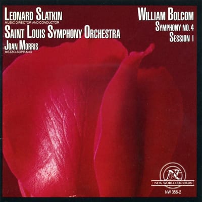 Joan Morris, St. Louis Symphony Orchestra, Leonard Slatkin - Bolcom: Symphony No.4, Session 1 (CD)