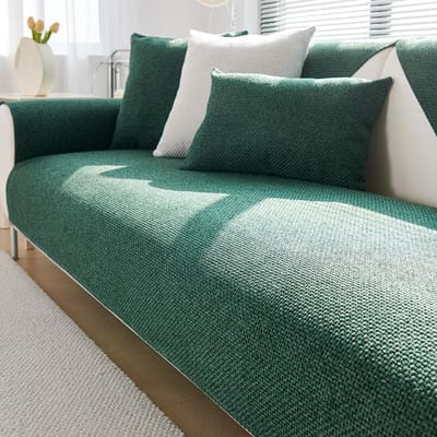 1PC Nordic Katoen Linnen Bankhoes Effen Kleur Antislip Bankkussen Alle Seizoenen Universeel L Bank Slipcover voor Woonkamer 90x210cm 1pc