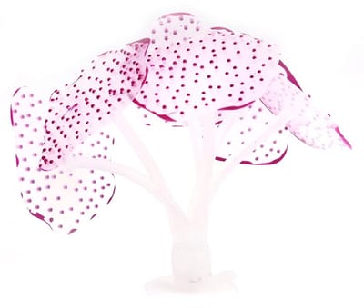 aladdien - Aquarium Koraal - Kunstmatige Zee Plant - Kleurrijke Decoratie - Paars - Silicone Ornament - Geschikt voor Fish Tank - 2 Stuks