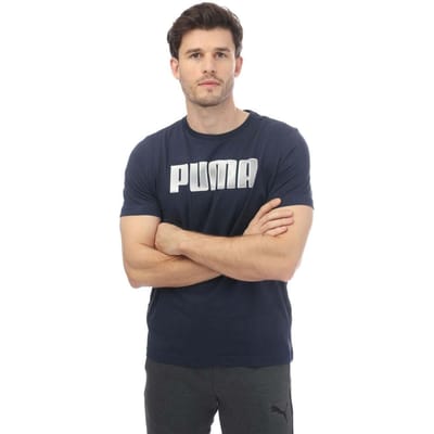 Puma Heren Sportstyle T-shirt van katoenmix (Marine)
