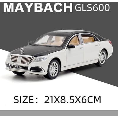 1:24 Mercedes Benz Maybach GLS600 Legering Modelauto's Diecast Speelgoedauto Simulatie Geluid & Licht Voertuig Speelgoed Model Cadeaus Voor Kinderen wit