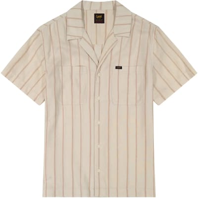 Lee Camp 2 Pocket Relaxed Fit Overhemd Met Korte Mouwen Beige XL Man